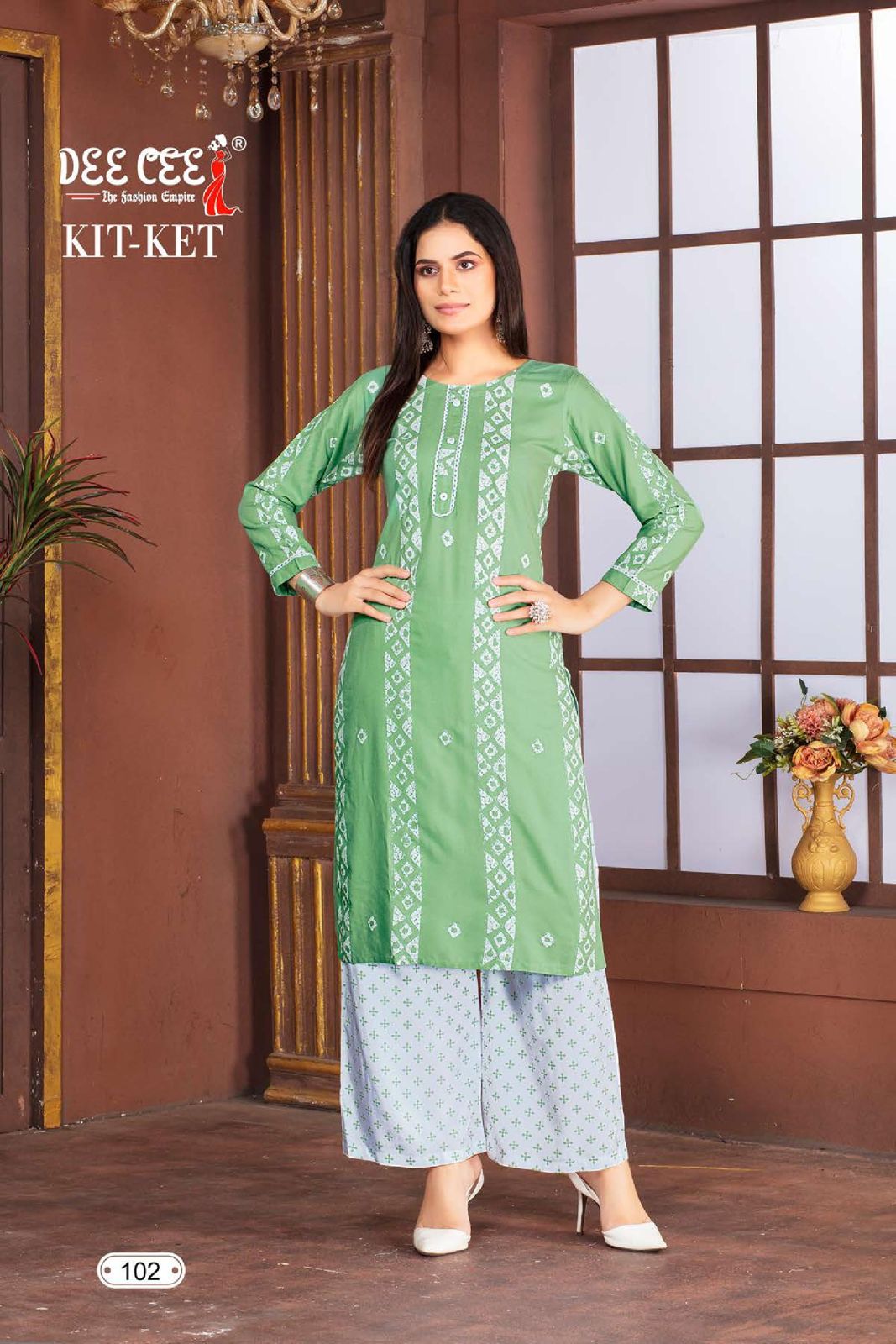Kitket By Deecee Rayon Designer Printed Kurti With Palazzo Wholesale Online
